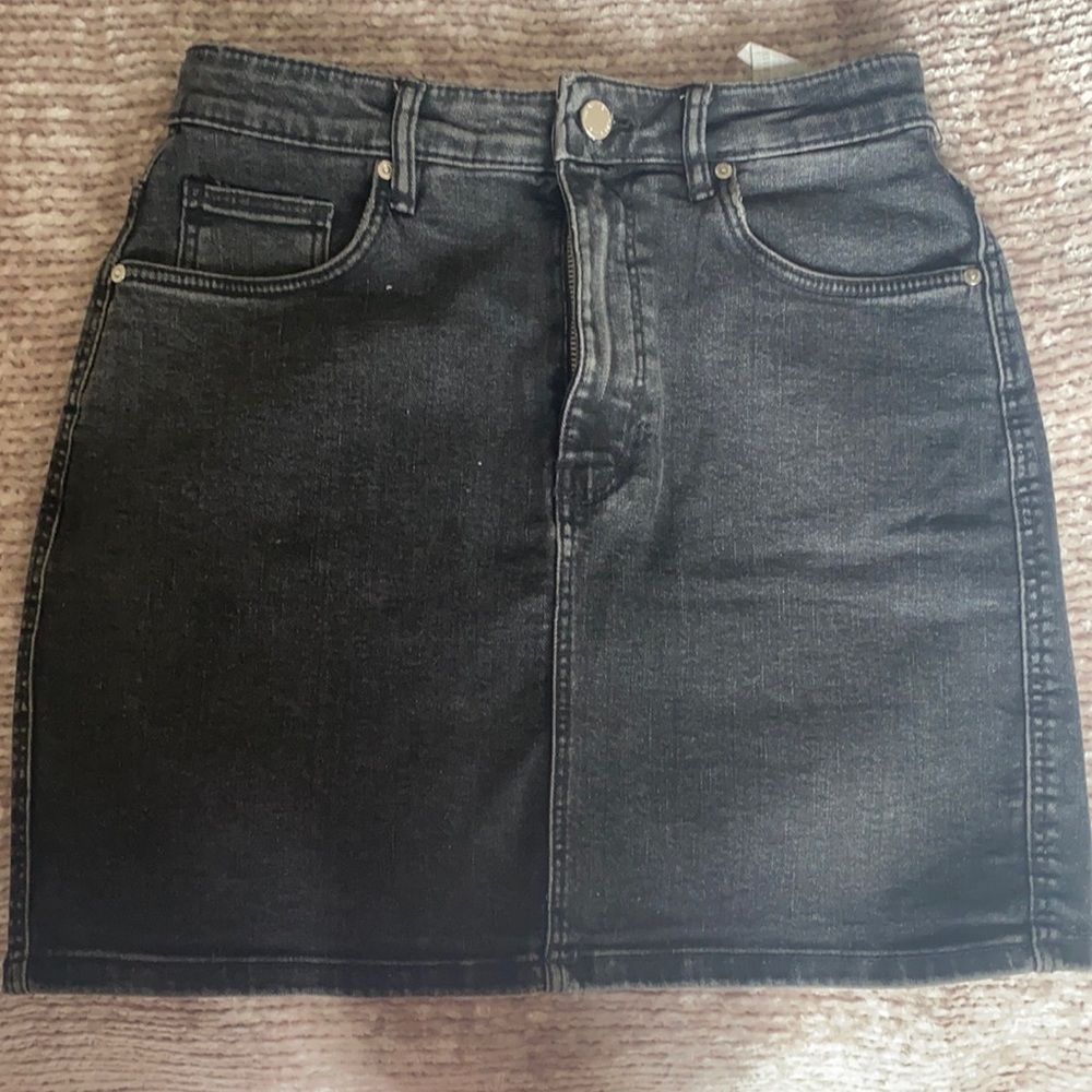 Black jean skirt